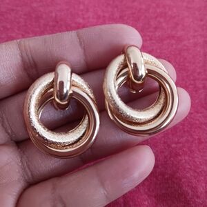 Gold- Double Hoop Earrings
